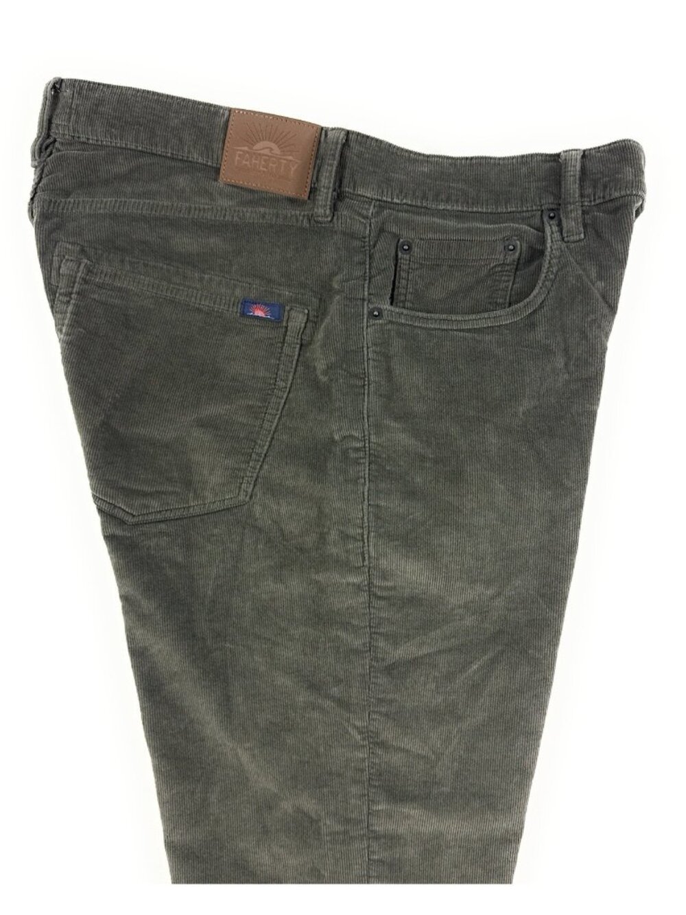 Faherty Mens 5 Pocket Pants Size 32x30 Corduroy Stretch Slim Straight
